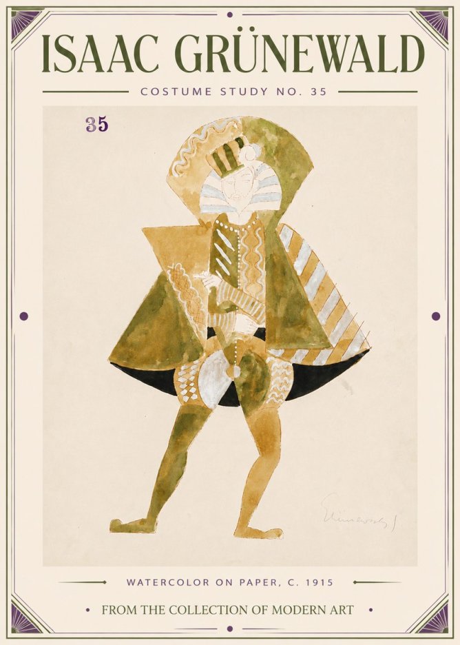 Isaac Grünewald Costume Study No. 35 No4 - Poszter
