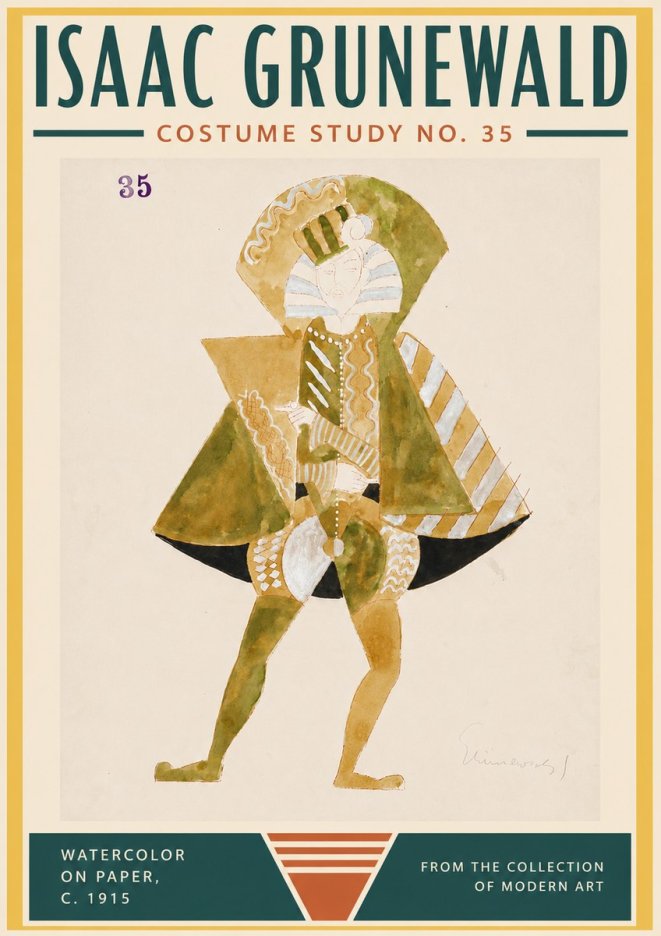 Isaac Grünewald Costume Study No. 35 No5 - Poszter
