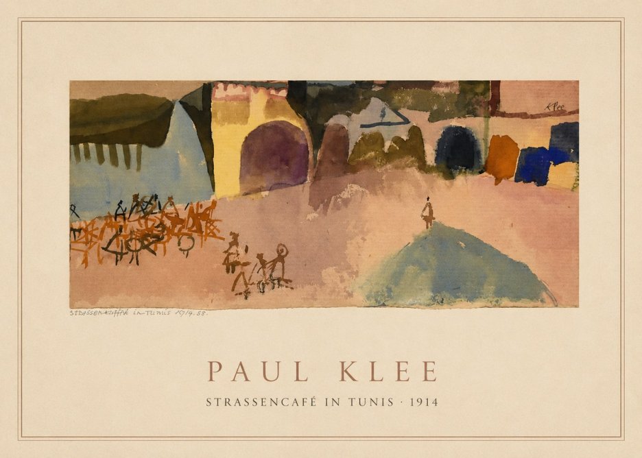 Paul Klee Strassencafé in Tunis · 1914 No4 - Poszter