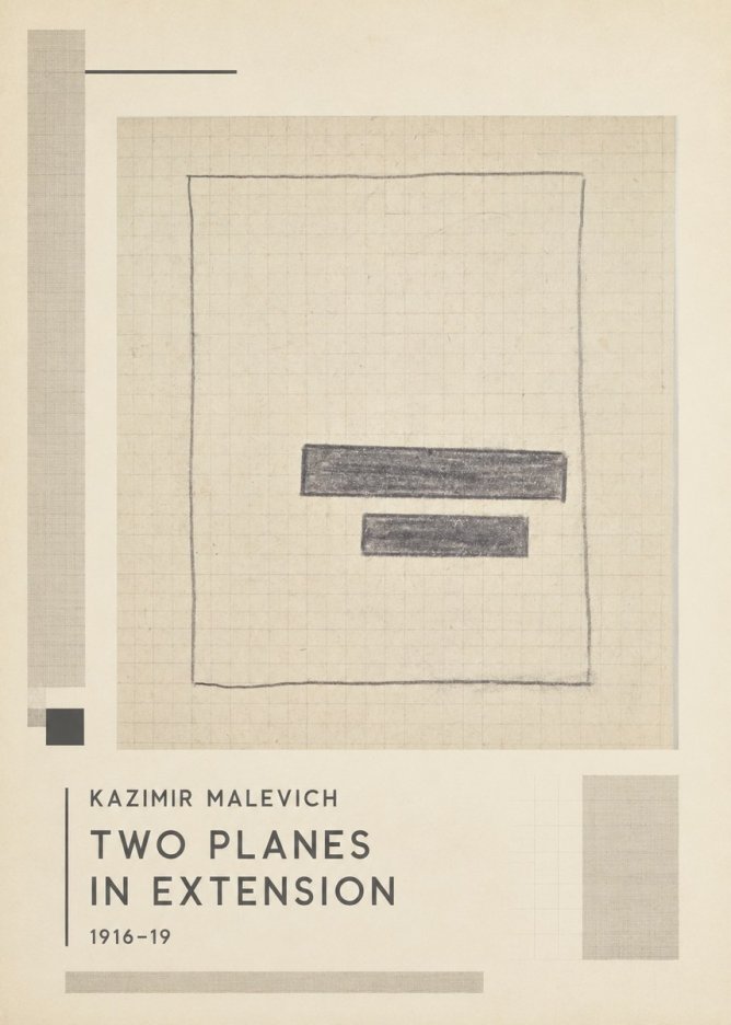 Kazimir Malevich Two Planes in Extension No1 - Poszter