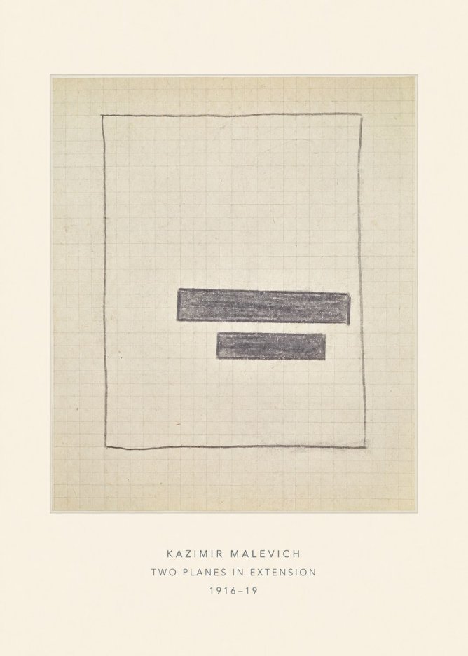 Kazimir Malevich Two Planes in Extension No4 - Poszter