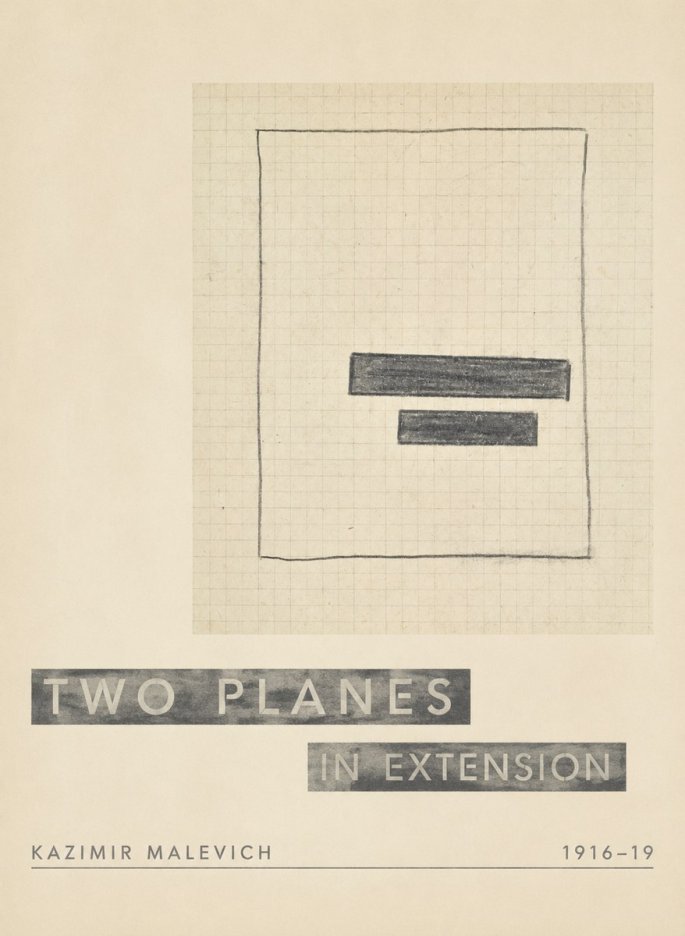 Kazimir Malevich Two Planes in Extension No5 - Poszter