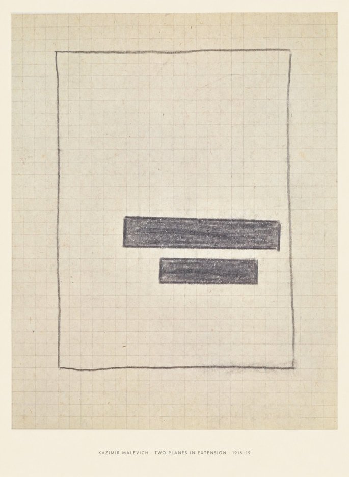 Kazimir Malevich Two Planes in Extension No6 - Poszter