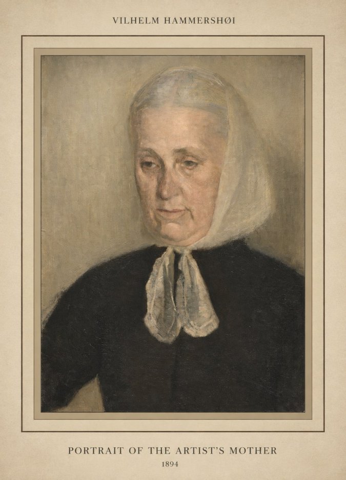 Vilhelm Hammershøi Portrait of the Artist's Mother · 1894 No3 - Poszter