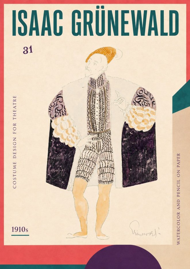 Isaac Grünewald Costume Design for Theatre No3 - Poszter