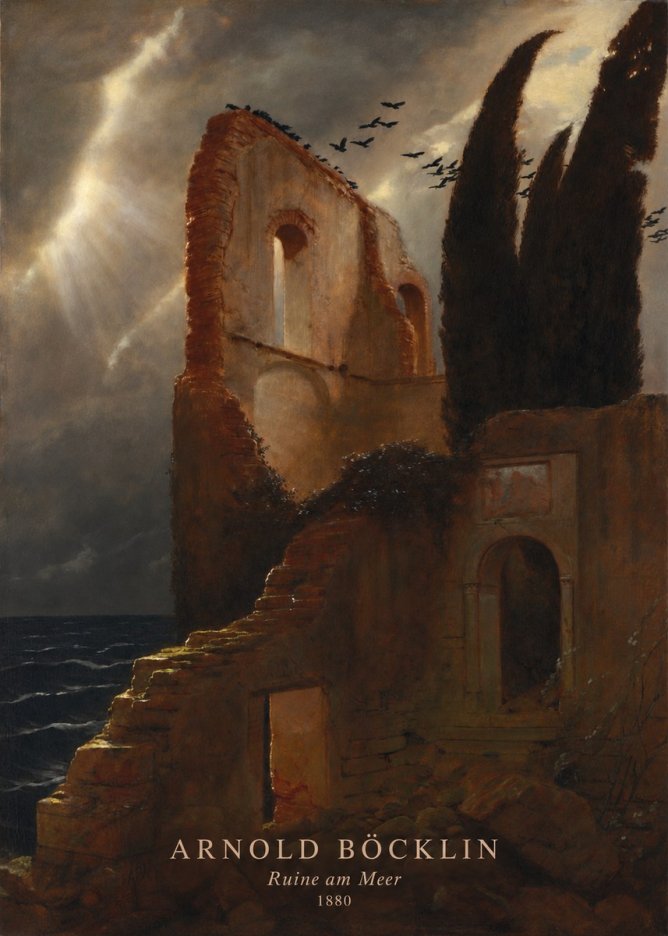 Arnold Böcklin Ruine Am Meer II No2 - Poszter