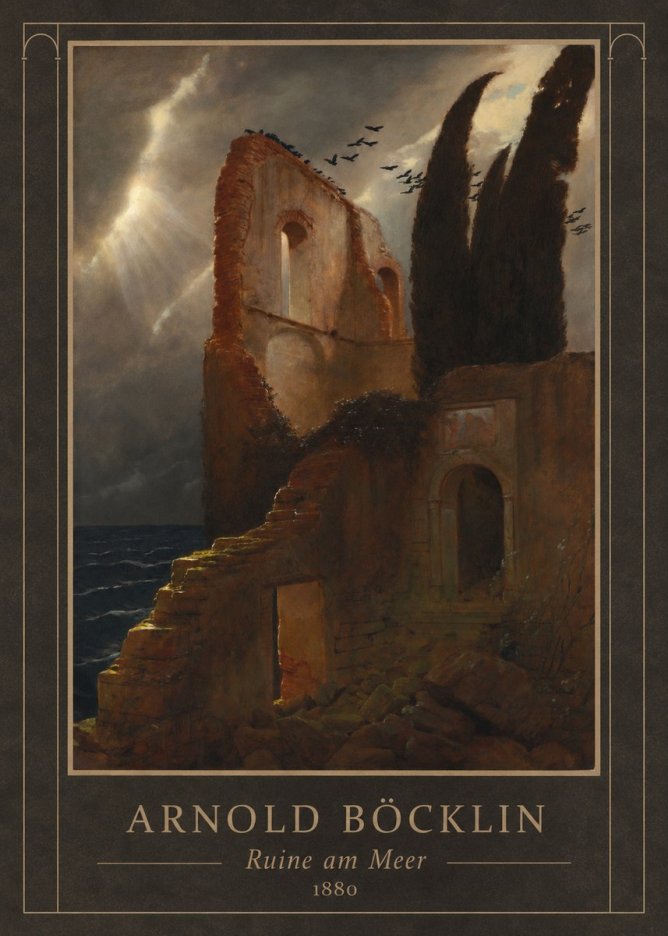 Arnold Böcklin Ruine Am Meer II No3 - Poszter