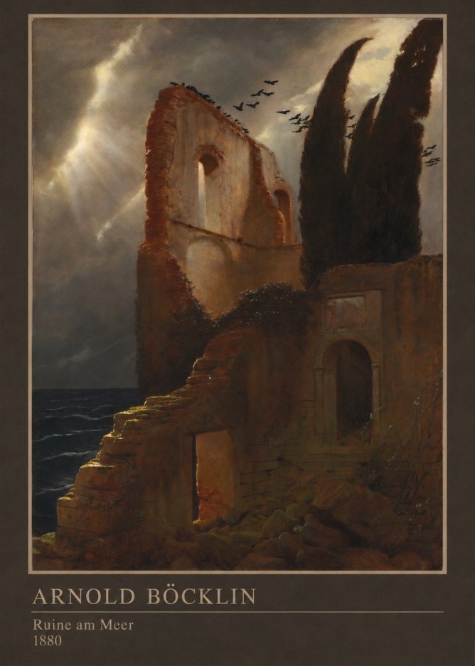 Arnold Böcklin Ruine Am Meer II No4 - Poszter