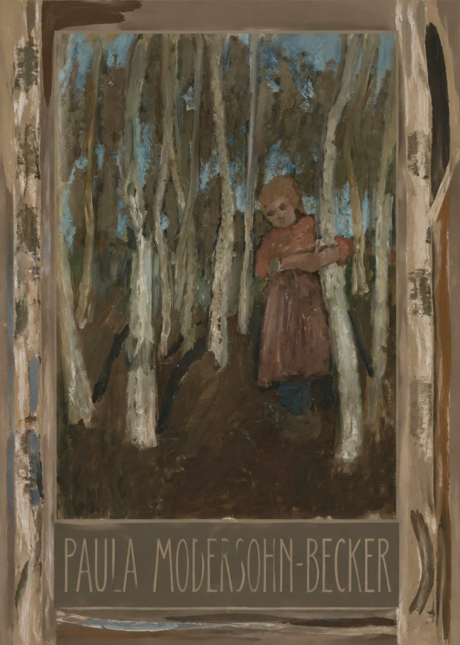 Paula Modersohn-Becker Girl in a Birch Forest No4 - Poszter