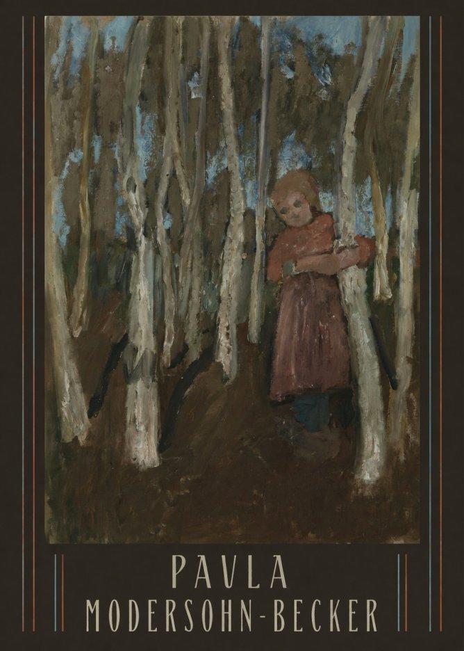 Paula Modersohn-Becker Girl in a Birch Forest No5 - Poszter