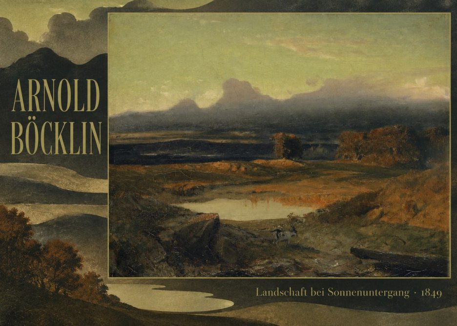 Arnold Böcklin Landschaft Bei Sonnenuntergang No6 - Poszter