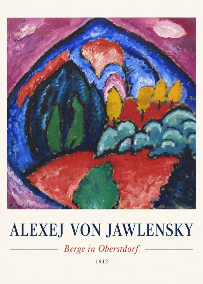 Alexej von Jawlensky Berge in Oberstdorf No3 - Poszter