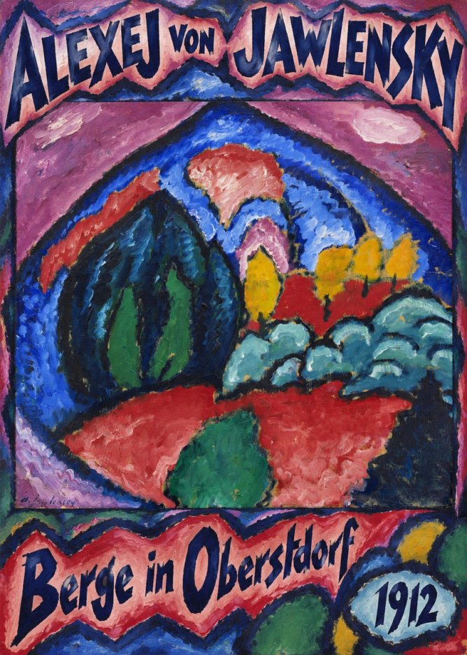 Alexej von Jawlensky Berge in Oberstdorf No5 - Poszter