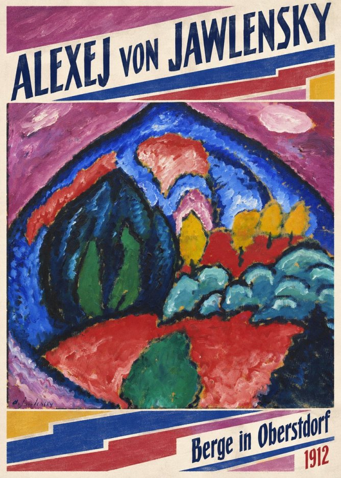 Alexej von Jawlensky Berge in Oberstdorf No6 - Poszter