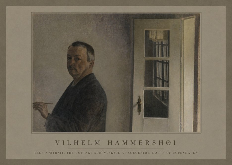 Vilhelm Hammershøi Self-portrait. the Cottage Spurveskjul at Sorgenfri, North of Copenhagen No1 - Poszter