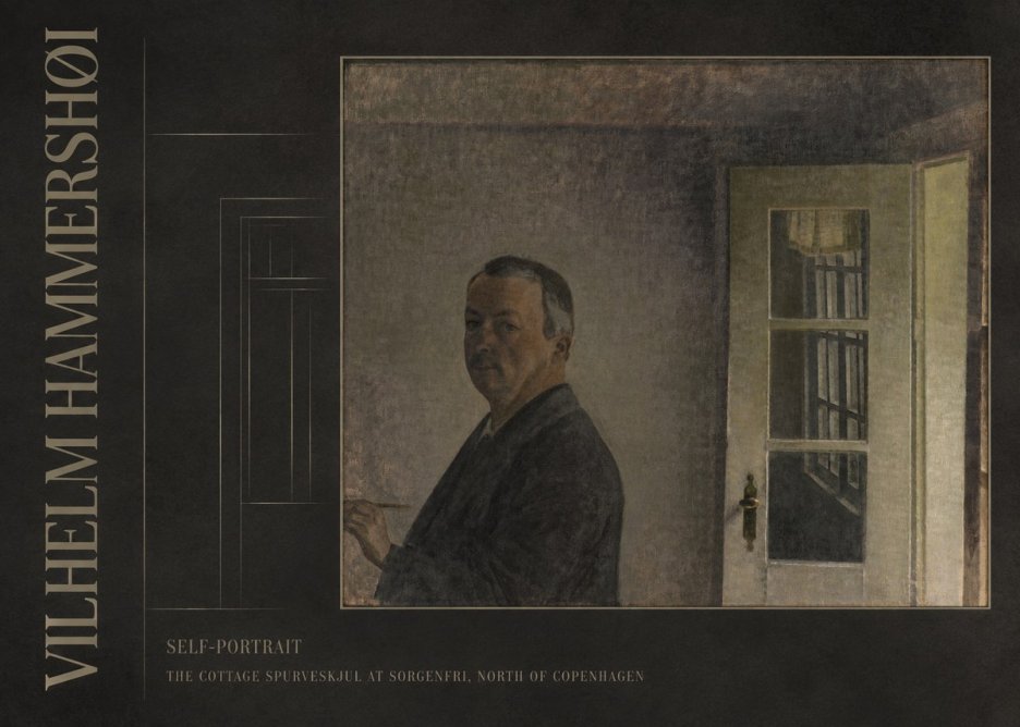 Vilhelm Hammershøi Self-portrait. the Cottage Spurveskjul at Sorgenfri, North of Copenhagen No3 - Poszter