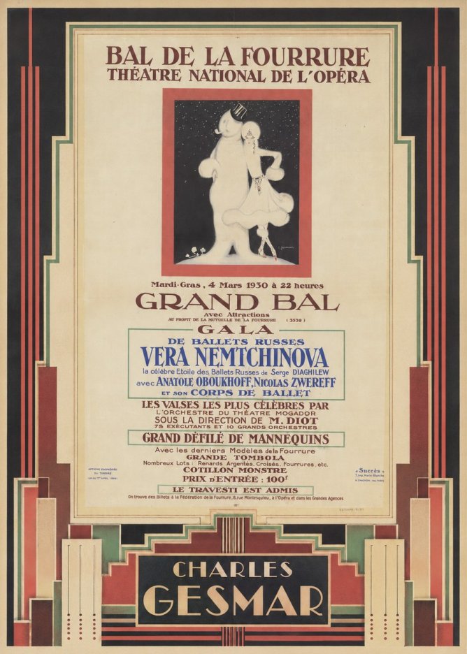 Charles Gesmar Bal De La Fourrure III No4 - Poszter