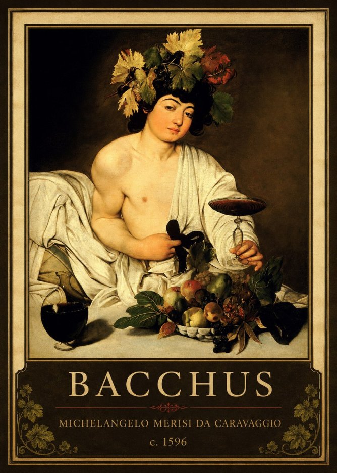 Michelangelo Merisi da Caravaggio Bacchus III No1 - Poszter