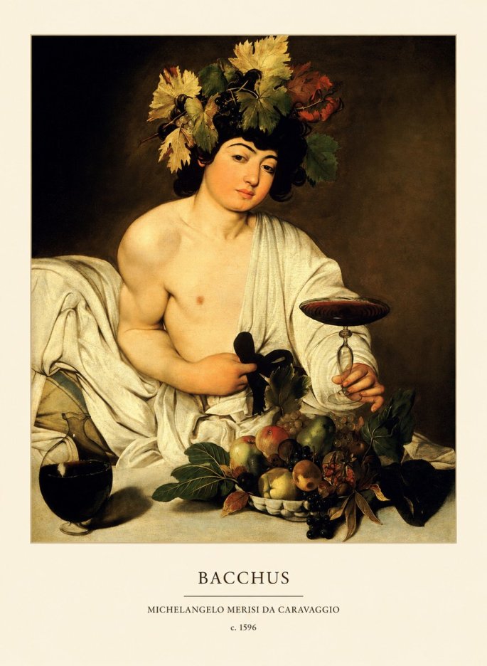 Michelangelo Merisi da Caravaggio Bacchus III No6 - Poszter