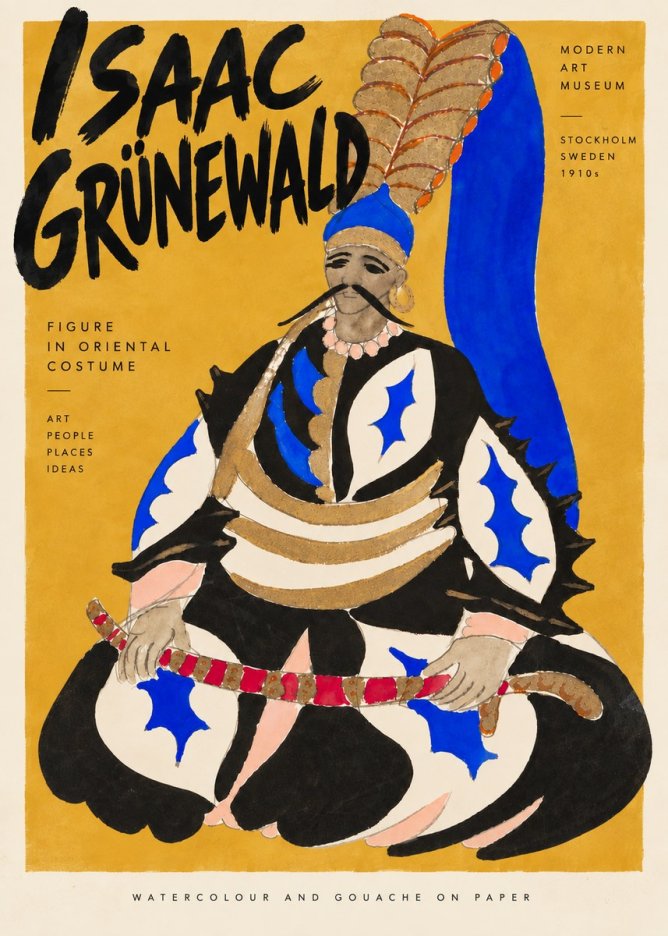 Isaac Grünewald Figure in Oriental Costume No5 - Poszter