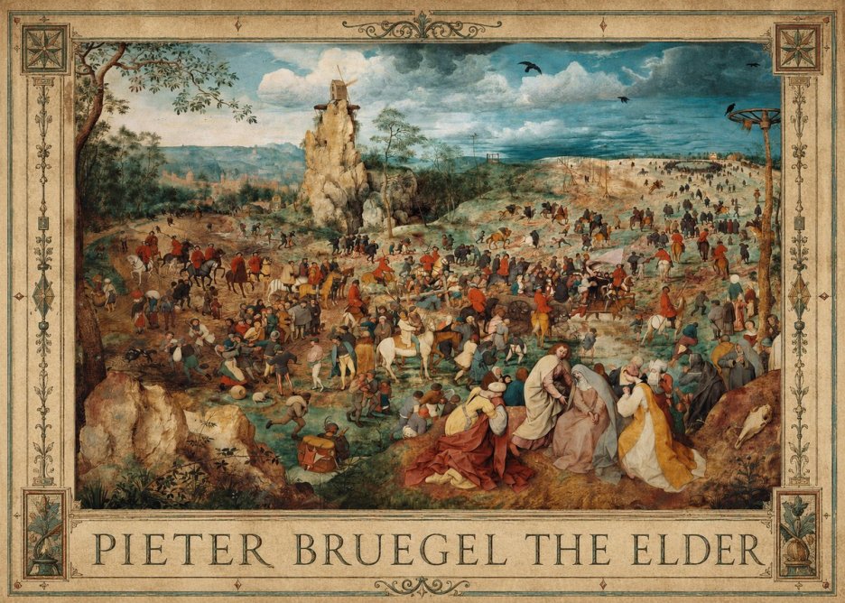 Pieter Bruegel The Procession to Calvary No1 - Poszter