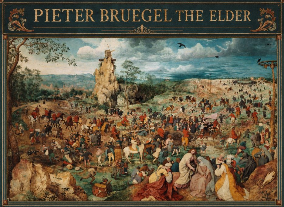 Pieter Bruegel The Procession to Calvary No4 - Poszter