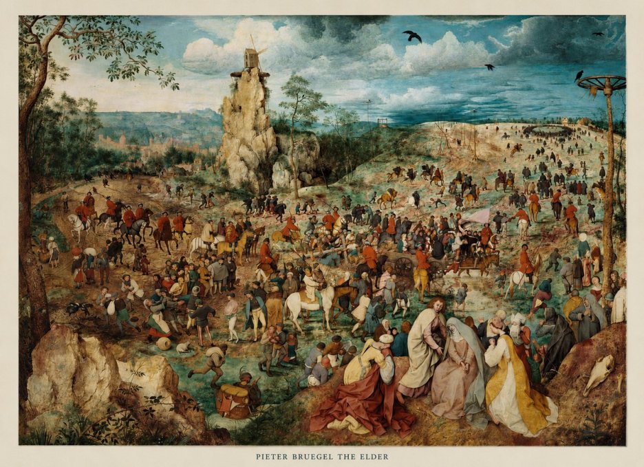Pieter Bruegel The Procession to Calvary No6 - Poszter