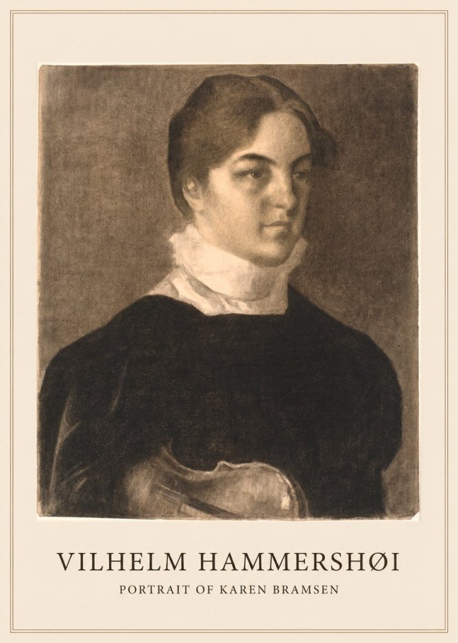 Vilhelm Hammershøi Portrait of Karen Bramsen No1 - Poszter