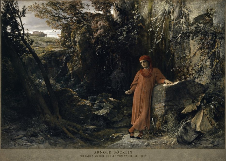 Arnold Böcklin Petrarca an Der Quelle Von Vaucluse No2 - Poszter