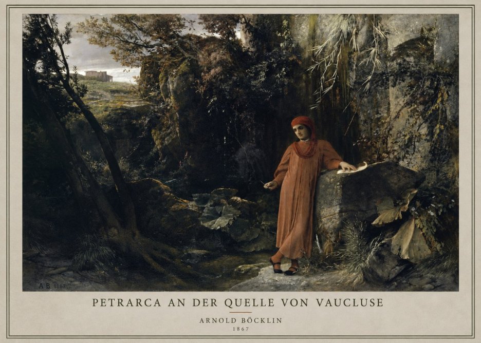 Arnold Böcklin Petrarca an Der Quelle Von Vaucluse No3 - Poszter