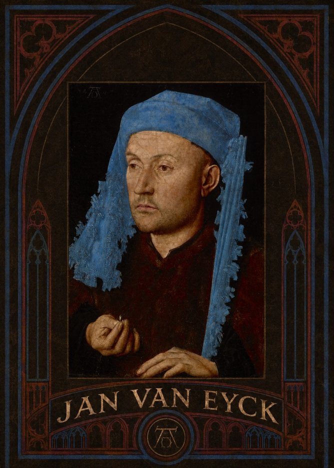 Jan van Eyck Portrait of a Man (Léal Souvenir) No5 - Poszter