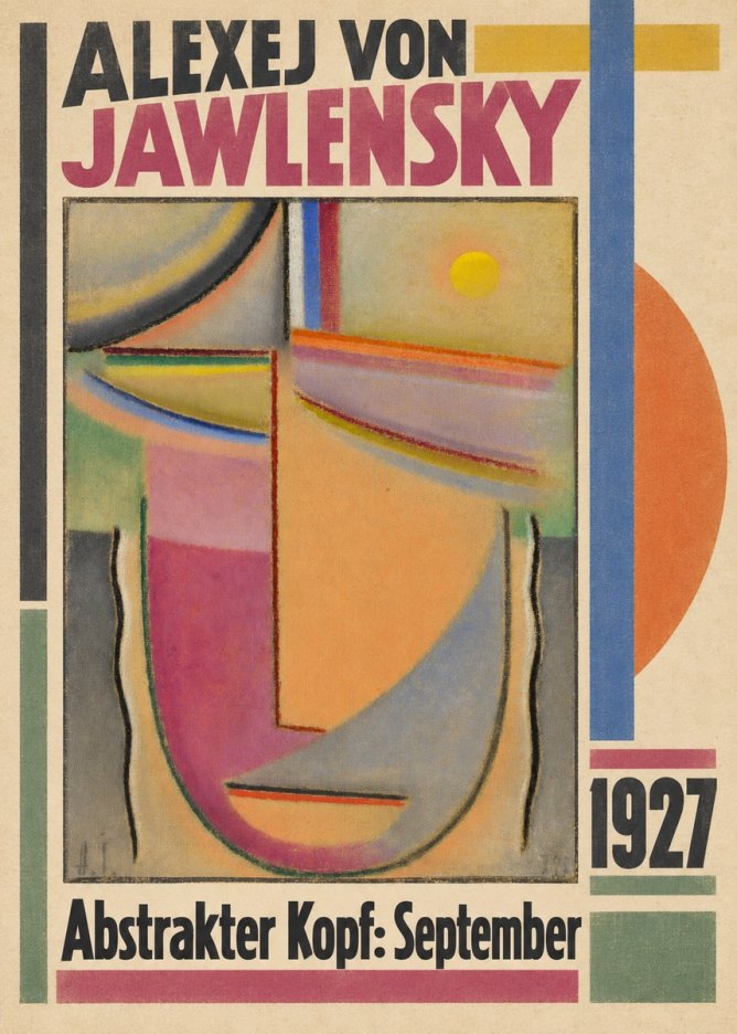 Alexej von Jawlensky Abstrakter Kopf: September No2 - Poszter