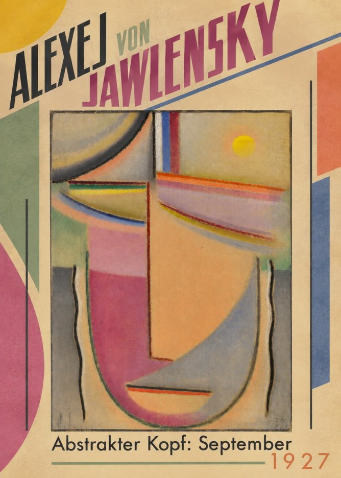 Alexej von Jawlensky Abstrakter Kopf: September No5 - Poszter