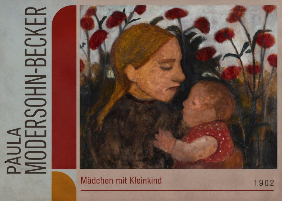 Paula Modersohn-Becker Mädchen Mit Kleinkind II No3 - Poszter