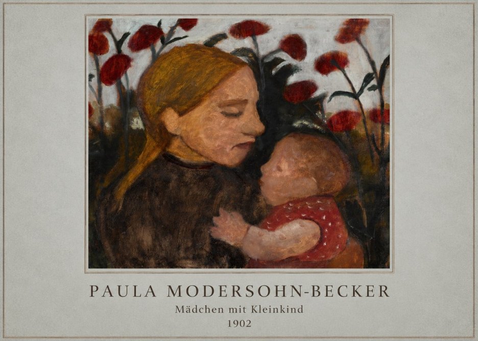 Paula Modersohn-Becker Mädchen Mit Kleinkind II No4 - Poszter