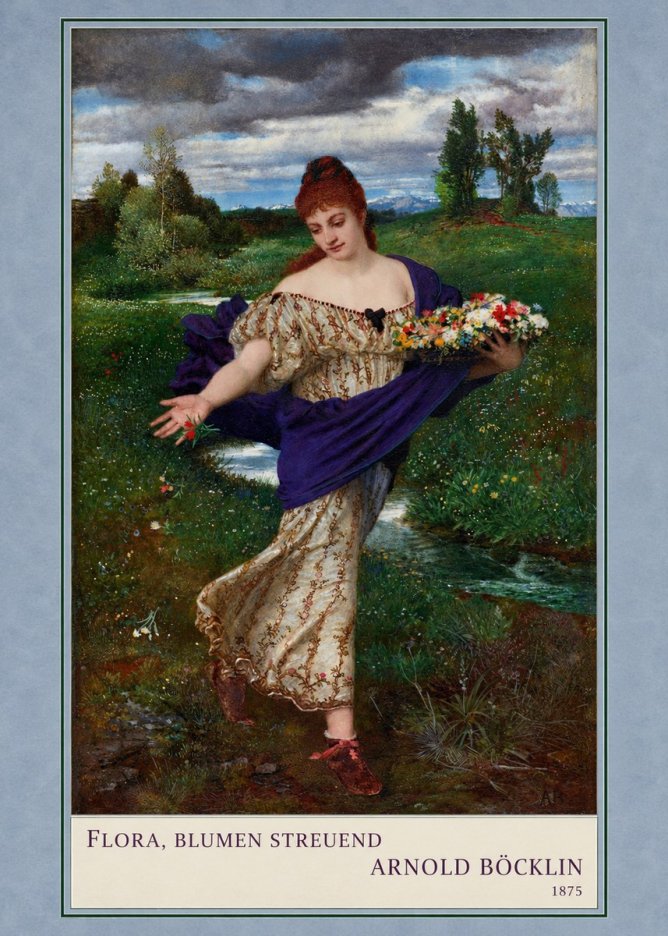 Arnold Böcklin Flora, Blumen Streuend II No3 - Poszter