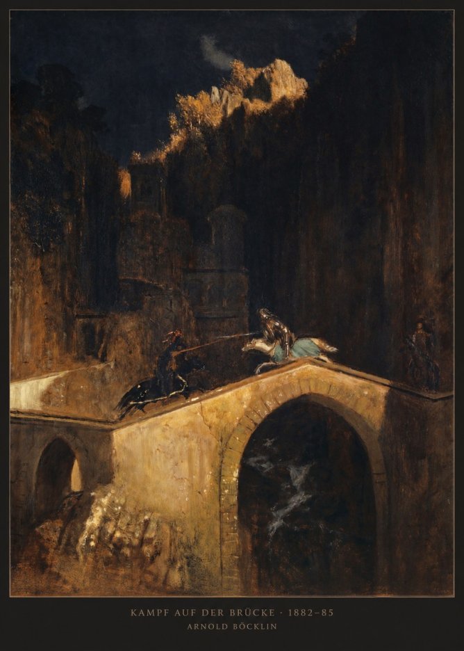 Arnold Böcklin Kampf Auf Der Brücke No2 - Poszter