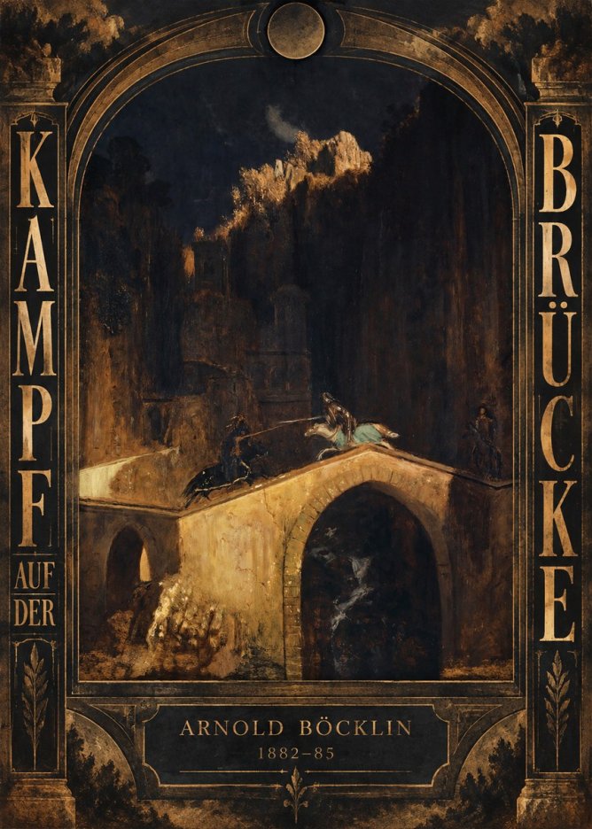 Arnold Böcklin Kampf Auf Der Brücke No6 - Poszter