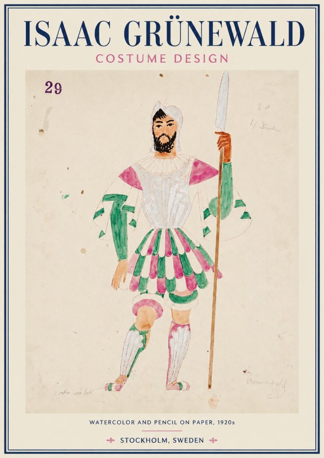 Isaac Grünewald Costume Design No. 29 No3 - Poszter