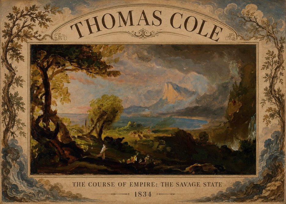 Thomas Cole The Course of Empire: the Savage State II No4 - Poszter