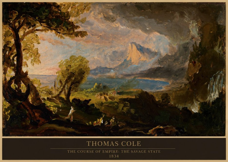 Thomas Cole The Course of Empire: the Savage State II No6 - Poszter