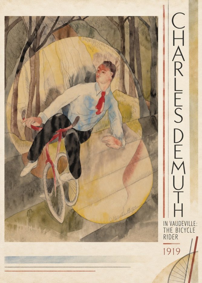 Charles Demuth In Vaudeville: the Bicycle Rider No3 - Poszter