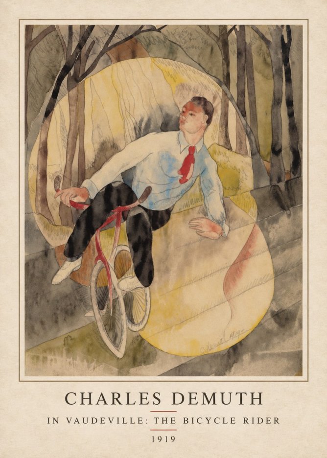 Charles Demuth In Vaudeville: the Bicycle Rider No4 - Poszter