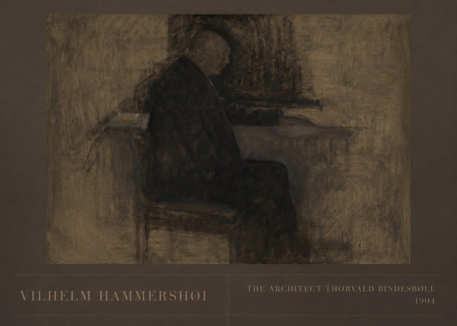Vilhelm Hammershøi The Architect Thorvald Bindesbøll No3 - Poszter