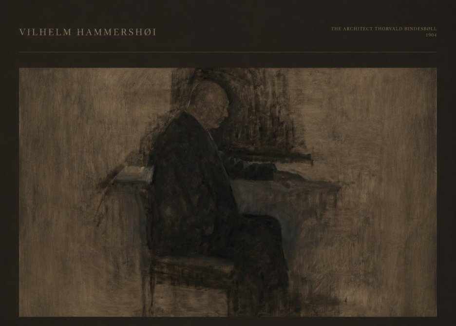 Vilhelm Hammershøi The Architect Thorvald Bindesbøll No4 - Poszter