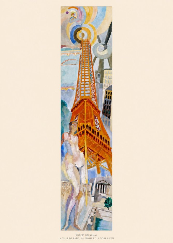 Robert Delaunay La Ville De Paris, La Femme Et La Tour Eiffel No6 - Poszter
