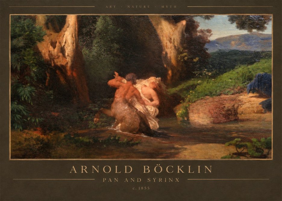 Arnold Böcklin Pan and Syrinx No2 - Poszter