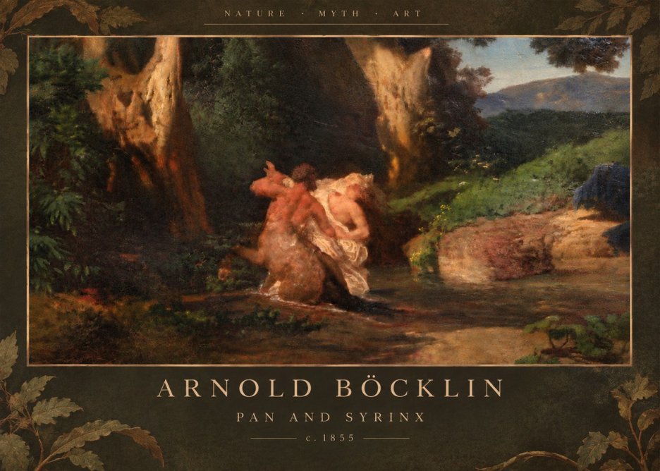 Arnold Böcklin Pan and Syrinx No6 - Poszter