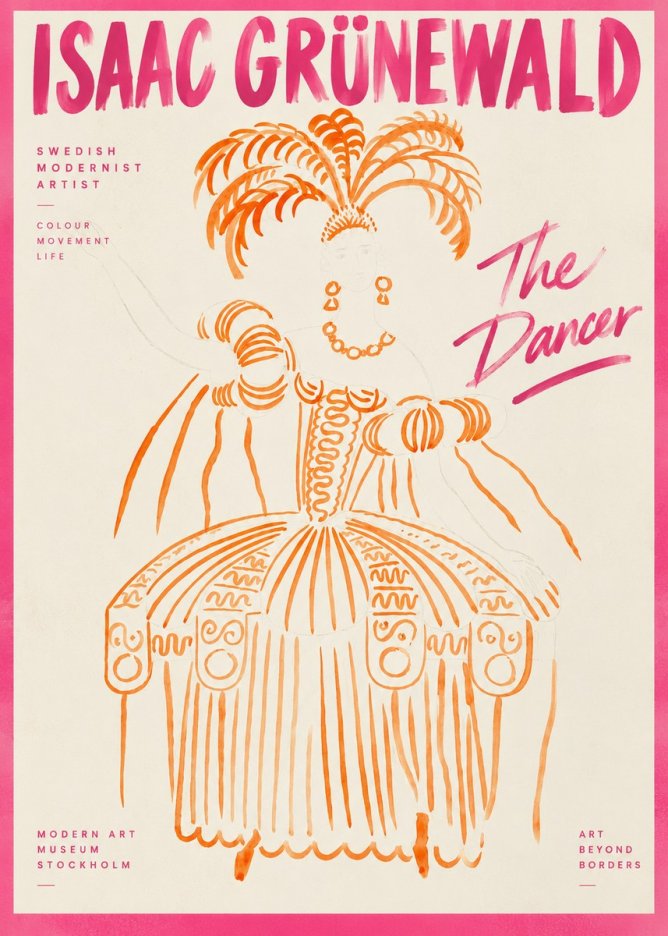 Isaac Grünewald The Dancer II No2 - Poszter