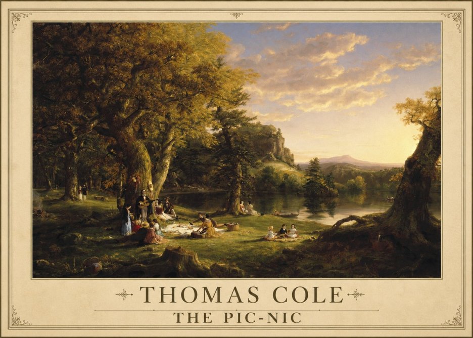 Thomas Cole The Pic-nic II No1 - Poszter